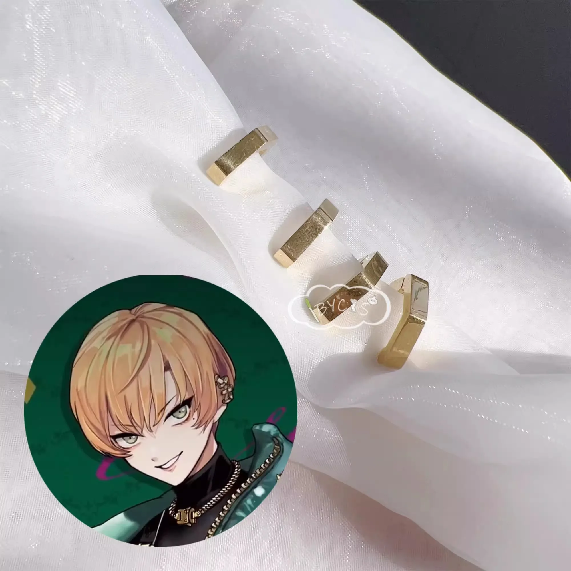 Paradox Live Aml'Arctique le Yeon Matgha Baek Chungsung Cosplay Boucles d'oreilles pour hommes et femmes, réinitialisation d'oreille, Py Play, Halloween Carnival Party Prop