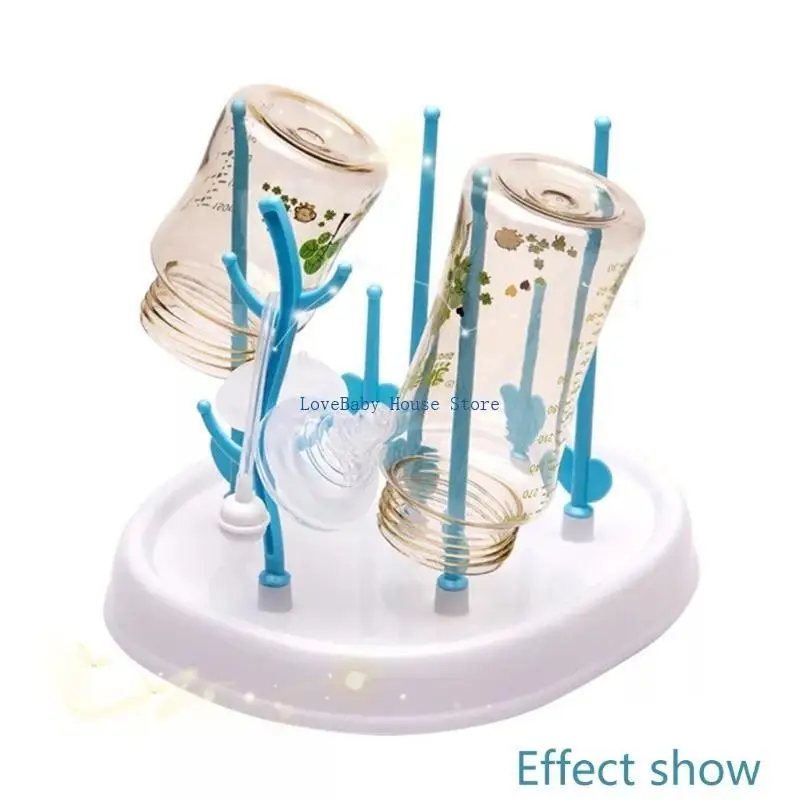 

BX0D Baby Bottle Drying Rack Newborn Feeding Bottle Cleaning Dryer Drainer Storage Nipple Shelf Pacifier Milk Feeding Cup Holder