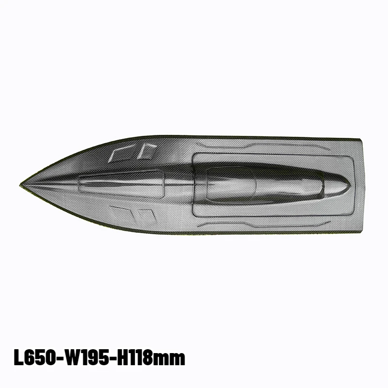 L650-W195-H118mm New Version of Carbon Fiber Small O Boat Hull, Extract Vacuum RC Speedboat/Brushless Electric Model Boat