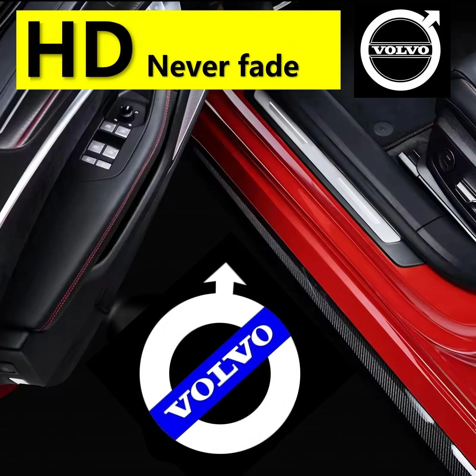 HD 2X для Volvo V40 V60 V90 XC40 XC60 XC90 S60 S90 Автомобильный светодиодный дверной проектор с логотипом Ghost Shadow Light Автоаксессуары HD 2X для Volvo V40 V60 V90 XC40 XC60 XC90 S60 S90 Автомобильный светодиодный дверной проектор с логотипом Ghost Shadow Light Автоаксессуары