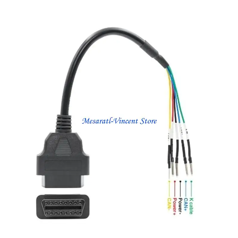A70F Jumper Tester Connector Diagnostic Cable 16pin Plug OBD OBD2 Female K+Can Line