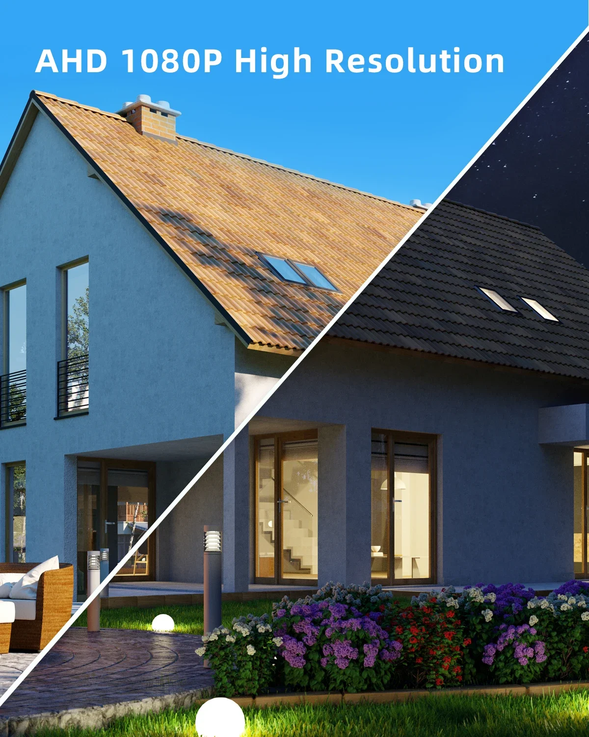 TMEZON 1080P WIFI Battery Camera Rechargeable Outdoor Two-Way Audio Security Wireless IP Camera PIR Motion  ICSEE APP