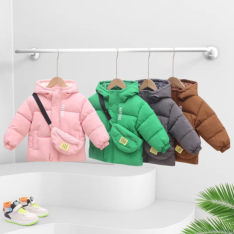 

Children's down cotton-padded winter coat bread coat 2024 new men and girls cotton-padded jacket reinforced warm acket