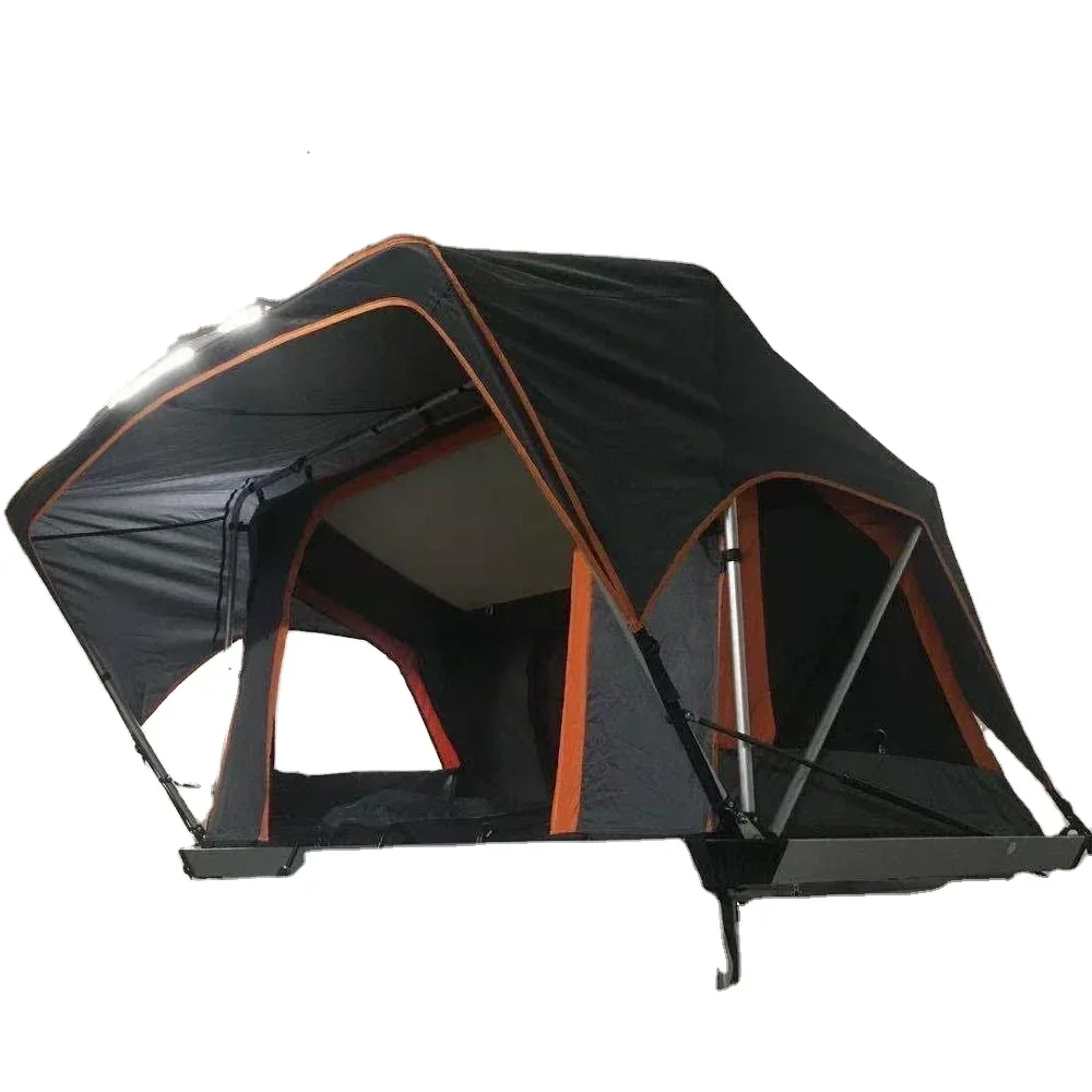 

New Design outdoor Canvas camping tent Aluminum automatic Foldable hard shell roof top car rooftop tent