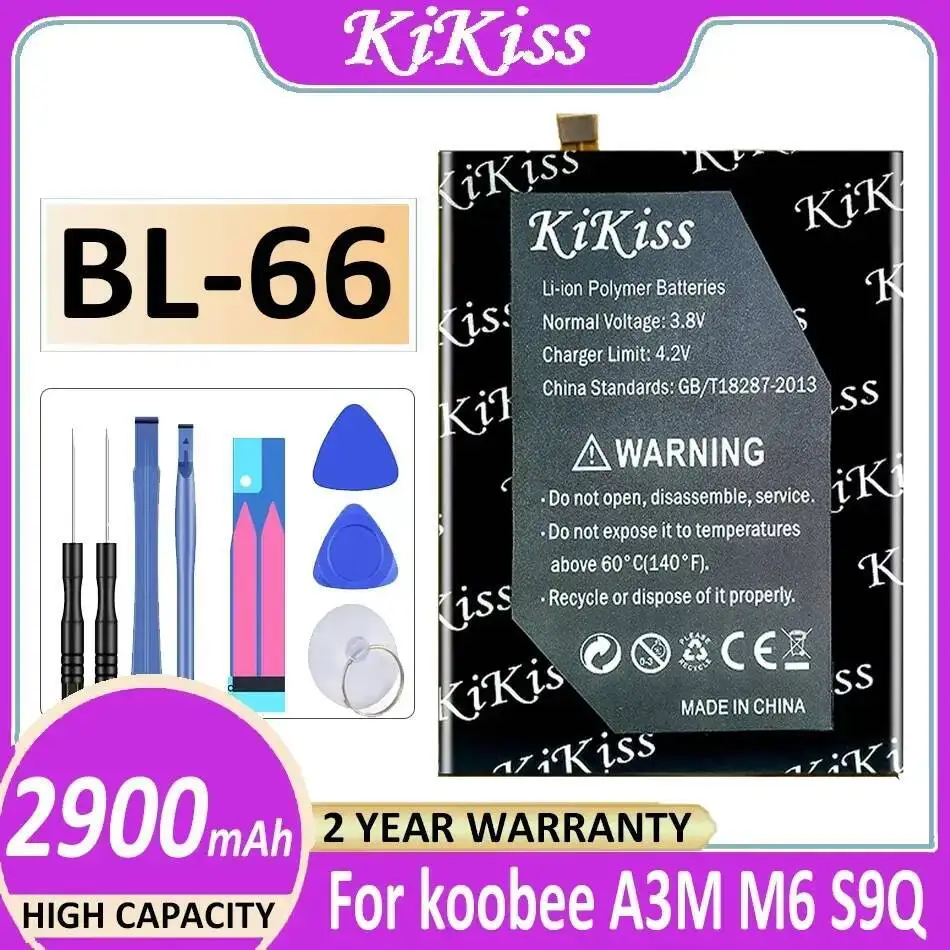 

Аккумулятор мобильного телефона BL-66 для Koobee A3M M6 S9Q S500Q S503 BL-71 BL-72CT 2900 мАч высокой емкости