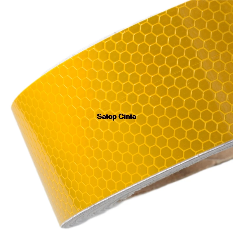 2Inch*17FT Yellow Reflective Material Waterproof Strong Adhesive Safety Warning Tapes Reflectors Conspicuity Stickers For Trucks