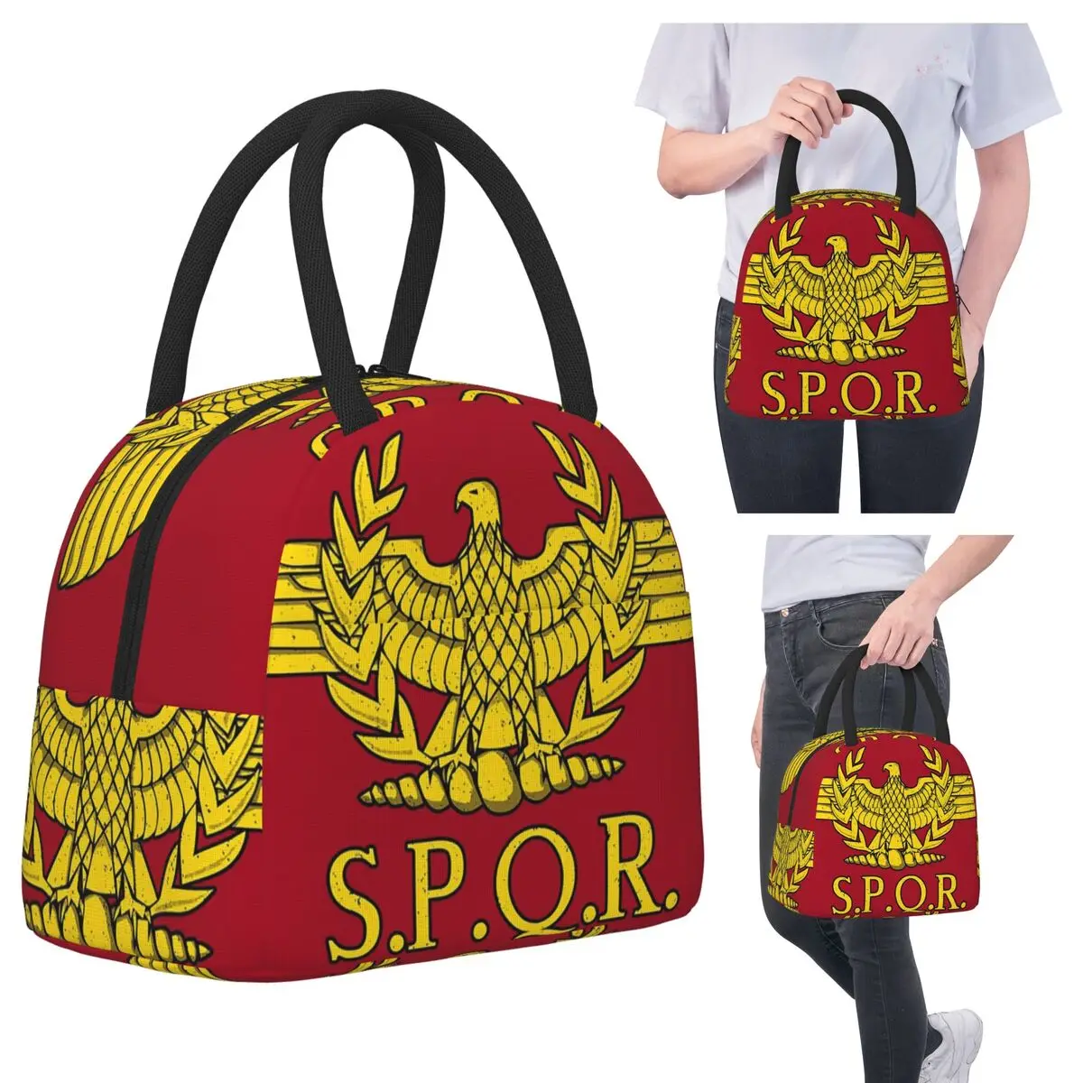 

Rome SPQR Roman Insulated Lunch Bag for Kids School Cooler Thermal Food Box Tote Leakproof Lunch Boxes Container