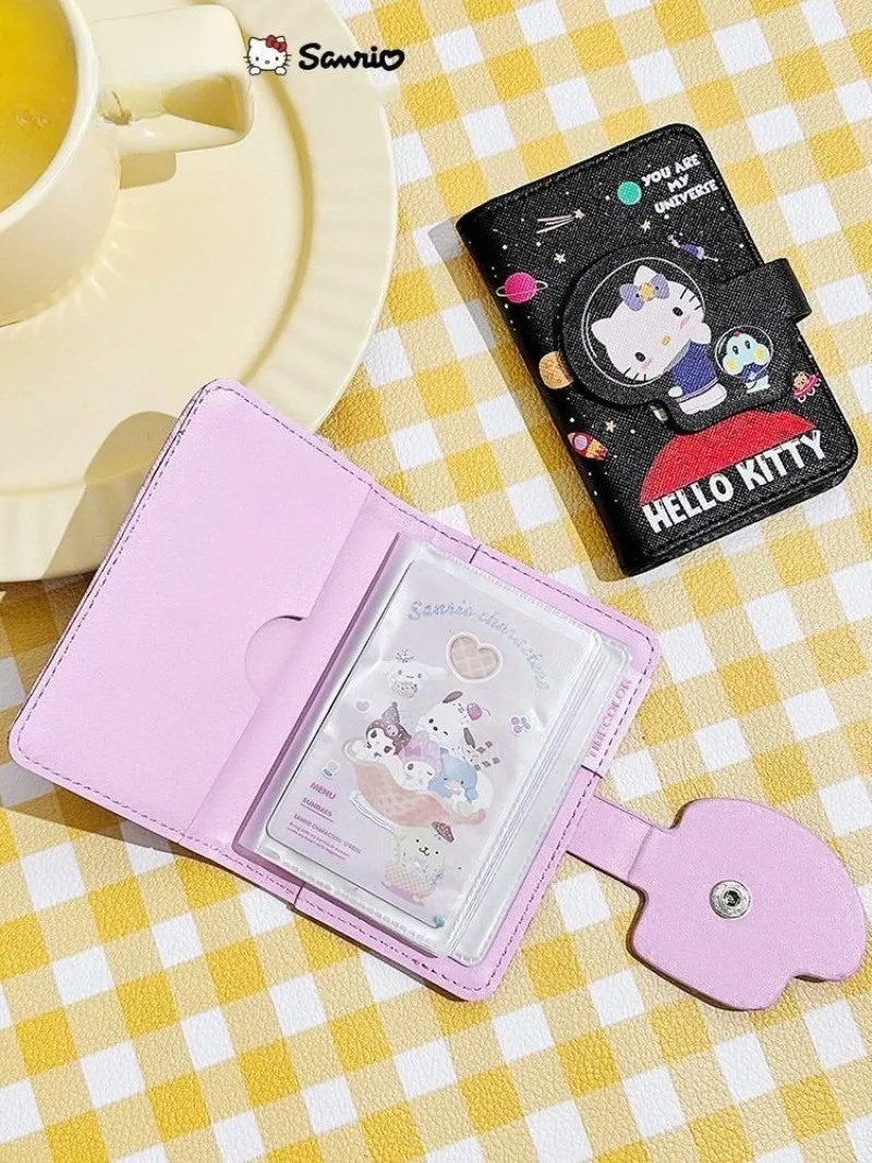 Cute cartoon Kuromi Hello kitty My Melody card bag Wear-resistant large capacity anti-demagnetization ID storage Holiday gift view 3