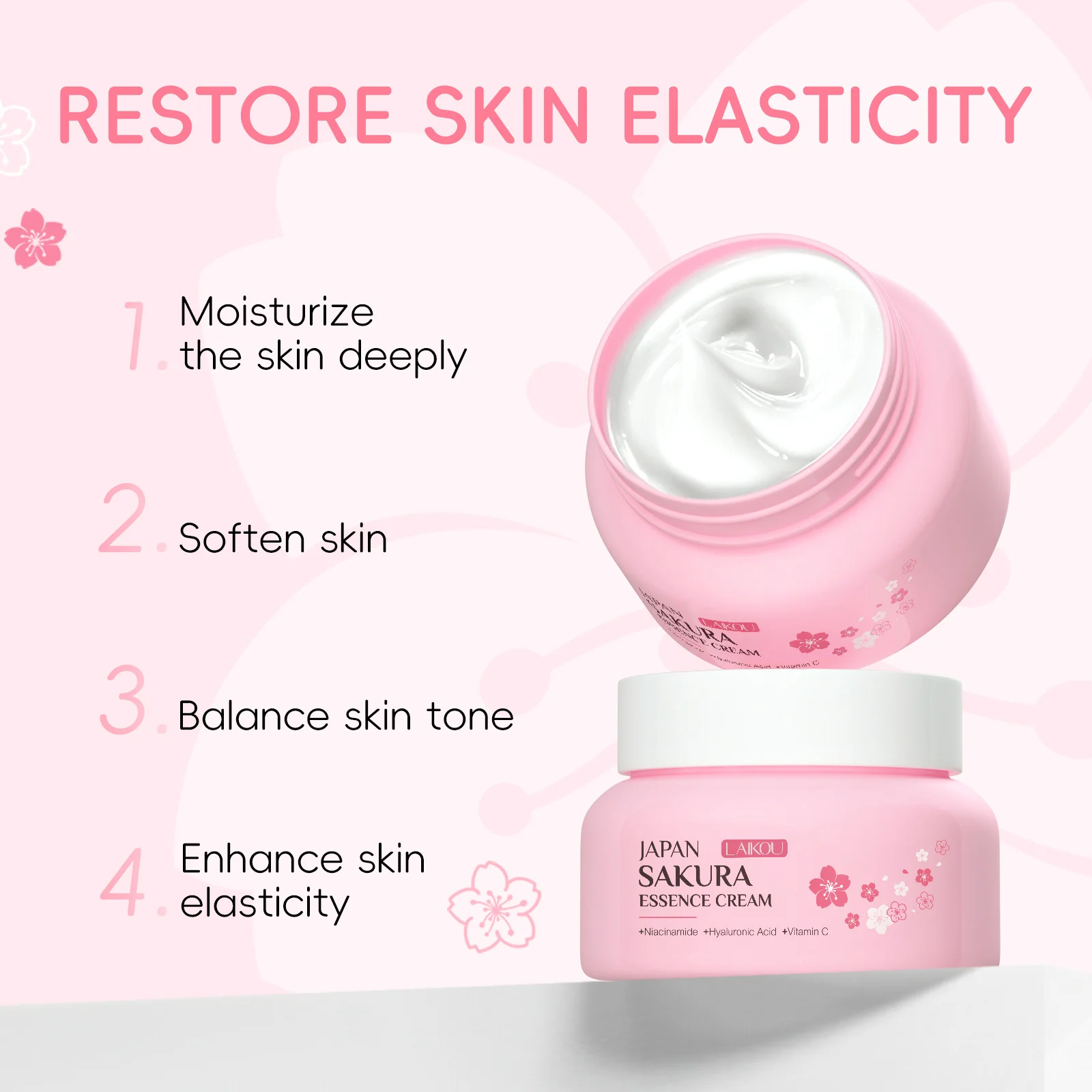 LAIKOU Crema Essenza di Sakura - Skincare Niacinamide recensione e prezzo