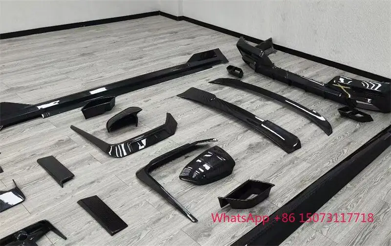 ألياف الكربون MSY نمط الجسم أطقم الناشر الخلفي ل 7 سلسلة I7 G70 2023-2024 التنانير الجانبية الشفة الأمامية #3