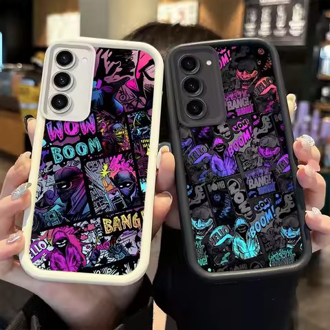 Blackface Clown Case For Samsung Galaxy S25 S24 Ultra S23 S22 S21 Plus S20 FE A56 A55 A54 A53 A52 A52S A51 A34 A32 4G 5G Cover