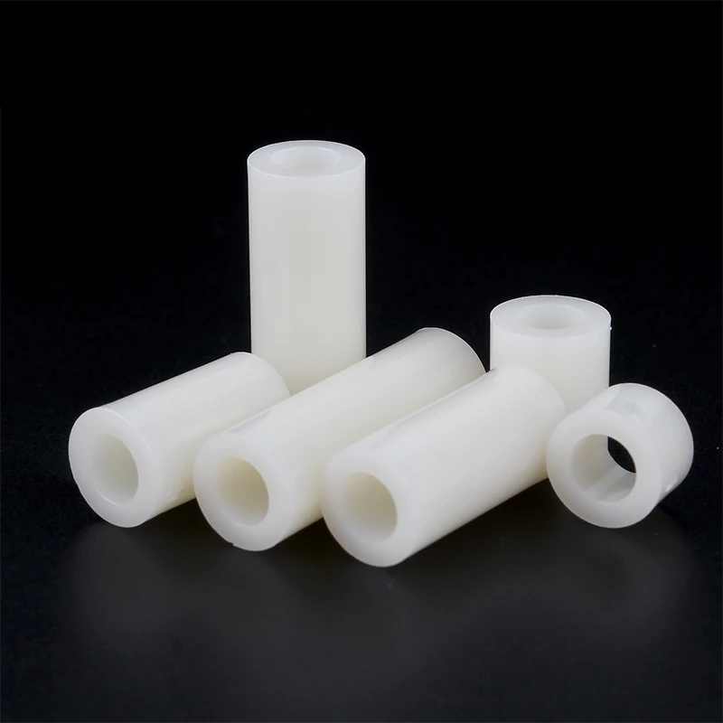 20/ 50pcs M3 M4 M5 M6 M8  White ABS Non-Threaded Hollowed Nylon Spacer Round Hollow Standoff Washer PCB Board Screw