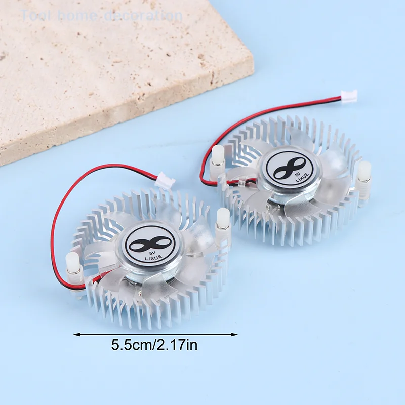 تيار مستمر 5 فولت مبادل حراري من الألومنيوم مع مروحة وحدة المعالجة المركزية الرسومات المبرد 55 مللي متر مروحة التبريد DIY بها بنفسك الكمبيوتر المحمول حالة الكمبيوتر XH2.0 واجهة المشجعين