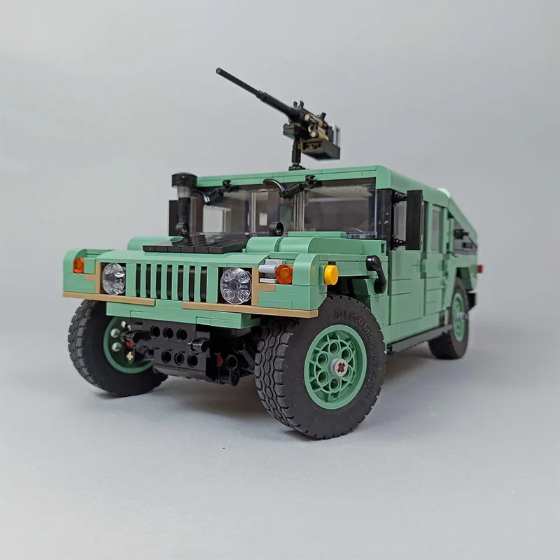 1915PCS Humvee MOC Building Block Set, Super Realistic Military Model, Handmade Assembly Challenge
