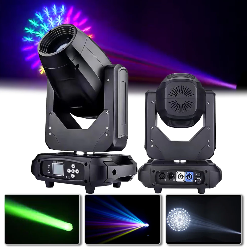 MINI 230w Beam Zoom Concert Stage Light Moving Head Spot Atomization Rotating Rainbow Effect Pattern Storbe For Disco DJ Bar