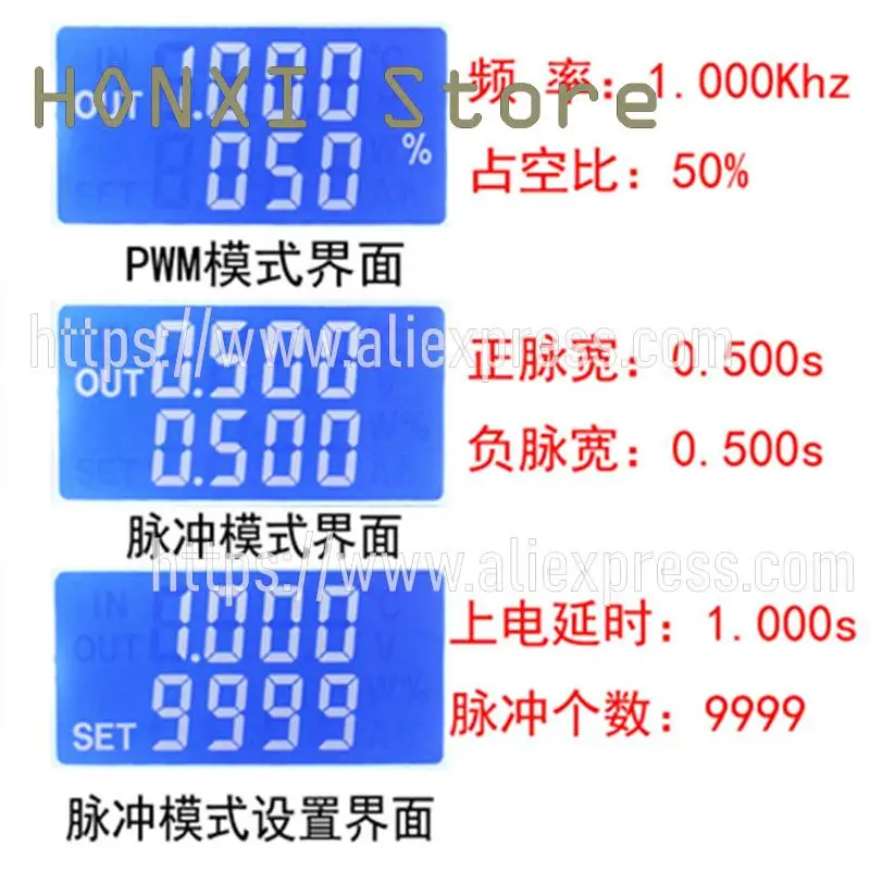 PWM Digital Dual Mode Wave Signal Generator Module, Pulso, Freqüência, Ajustável, Duty Ciclo de Onda Quadrada, Retangular, 1Pc