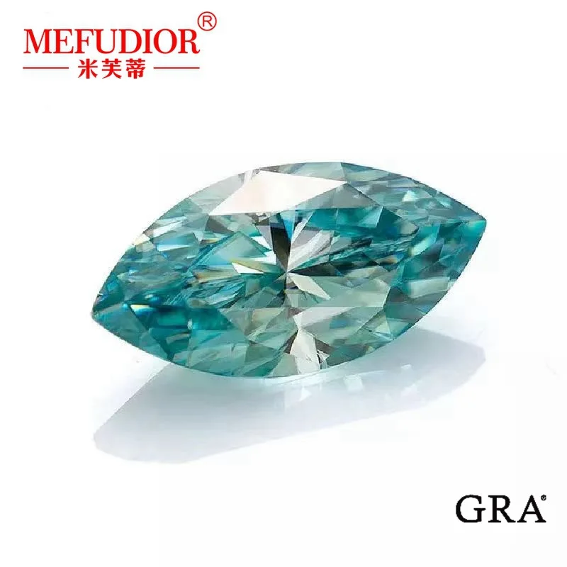 

Marquise Shape Green Moissanite Loose Diamond D Color VVS Gemstone 1.0ct-3.0ct Brilliant Cut Jewelry Marking Factory Wholesale