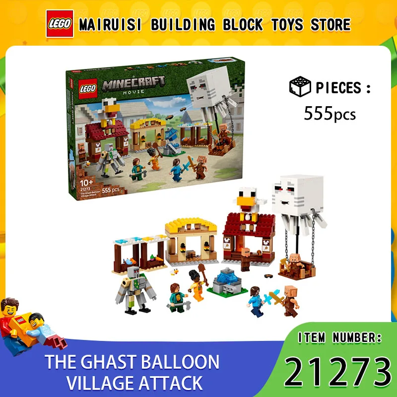 

Lego 21273 Souls Balloon Village Attack Minecraft Series Children's Day Building Toy Gift