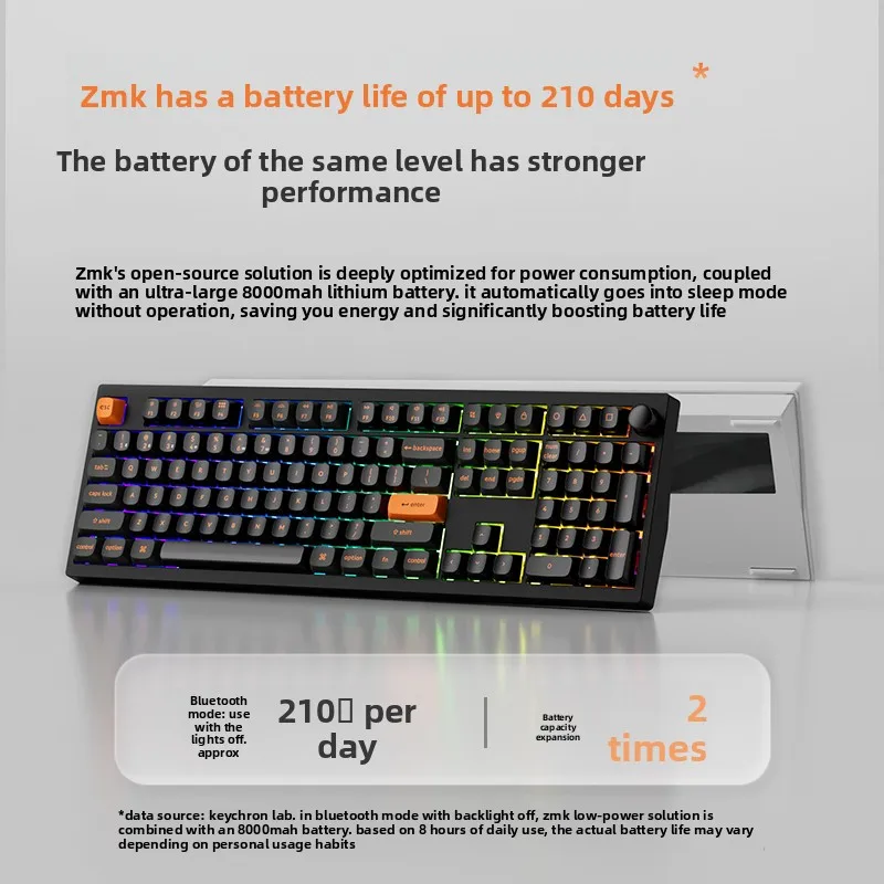Keychron Z6Ultra, 3 режима, двойная механическая клавиатура 8K, 108 клавиш, быстросъемный, настраиваемый, алюминиевый корпус Win Mac, игровой, электронный спорт