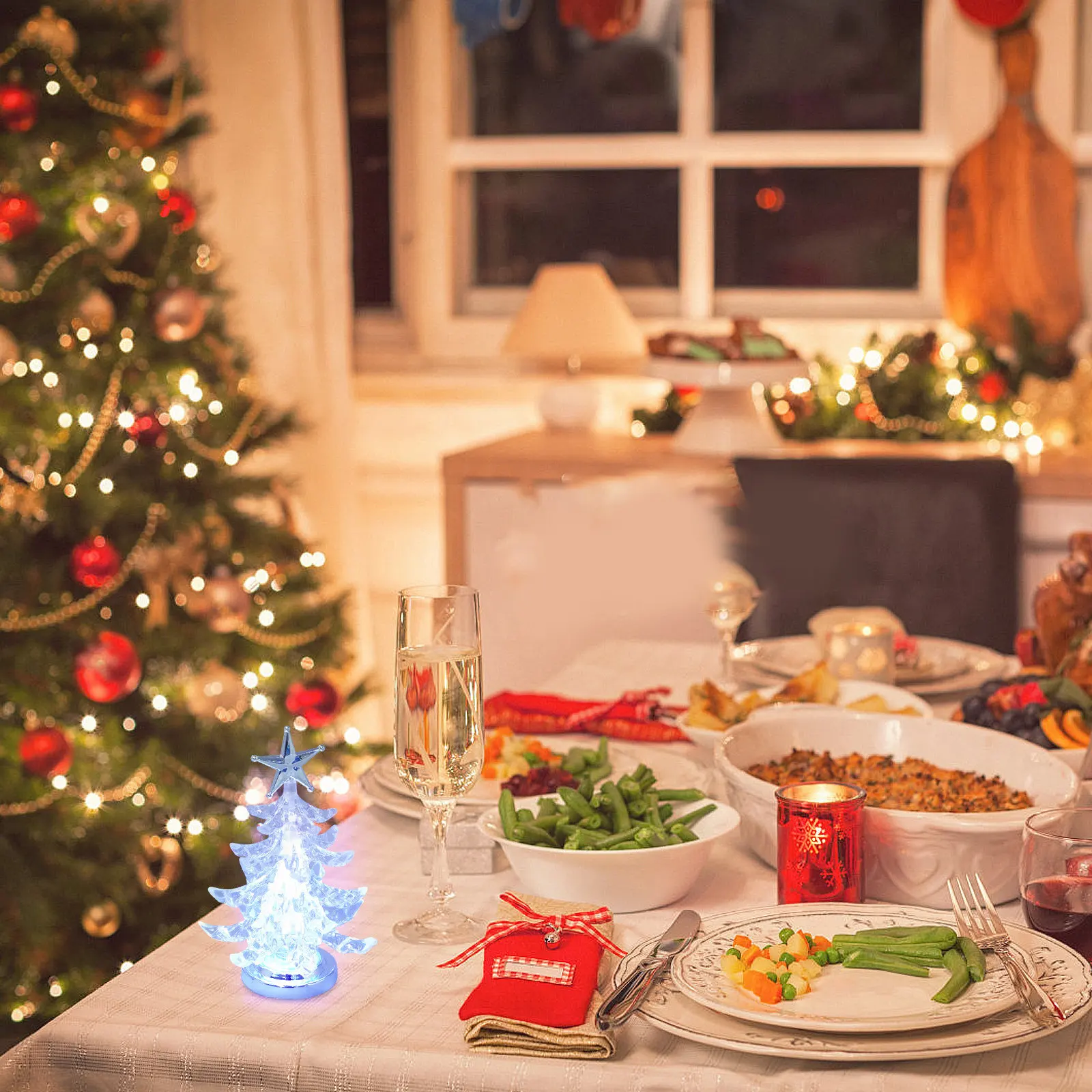 

2 шт. Ночник в форме рождественской елки, декоративная лампа для спальни и гостиной, настольная лампа-ночник