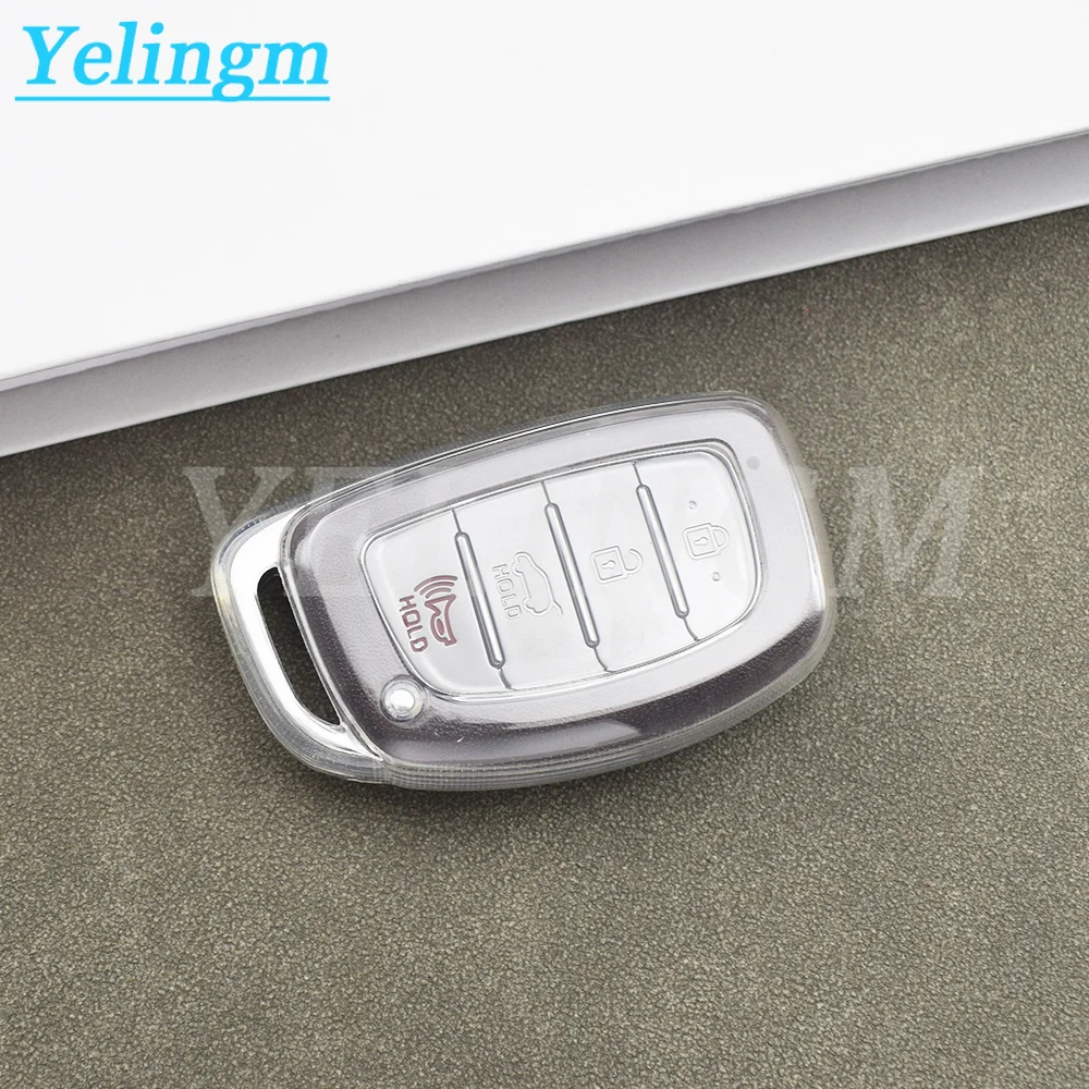 Transparente Autoschlüsselhülle für Hyundai Ix35 I40 I20 I10 Tucson Elantra Creta Sonata Ioniq Accent Creata Smart Remote Fobs Cover Case