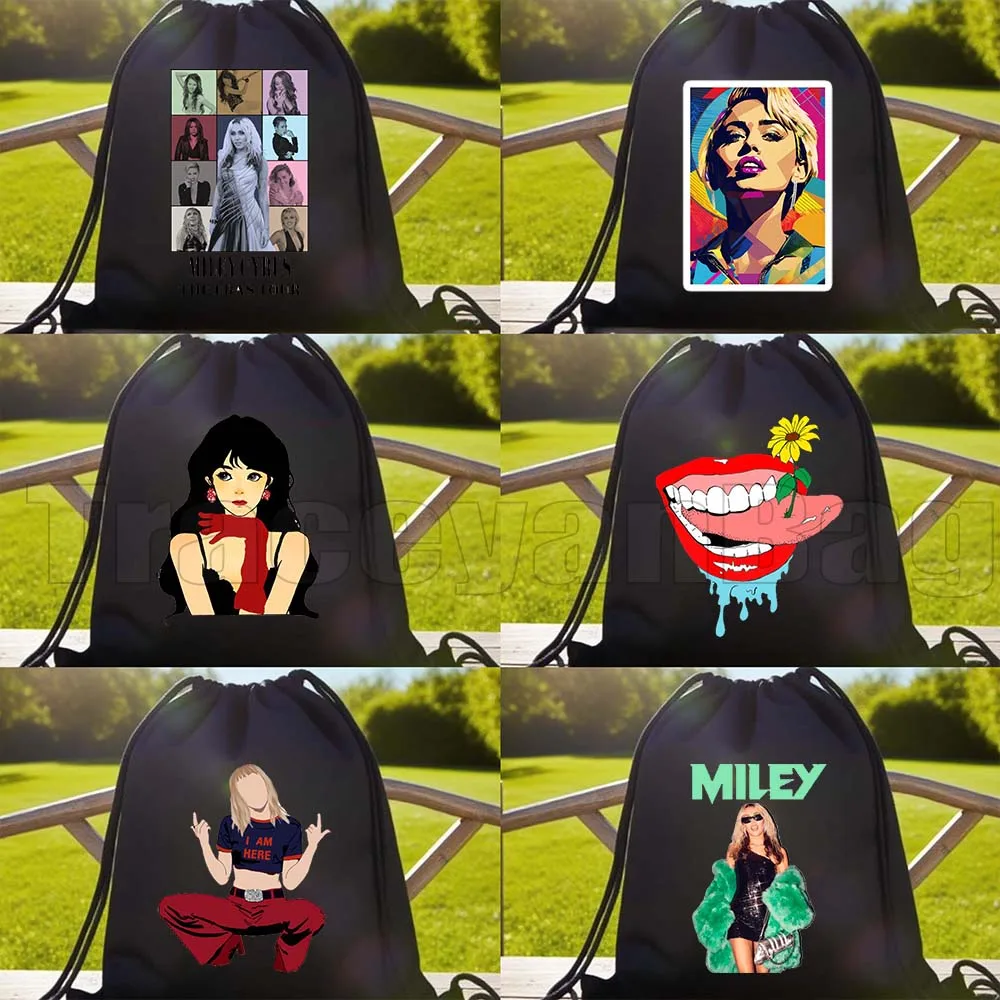 

Подарки для фанатов Майли Сайрус Eras Tour: милые сумки-мешки с завязками для фанатов, рюкзаки для футбола, спортзала, йоги, спортивные сумки-мешки на шнурках