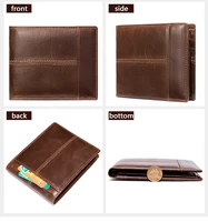 WESTAL Genuine Leather Wallet with Coin Purse RFID Wallet for Men Cardholder Money Bags 2