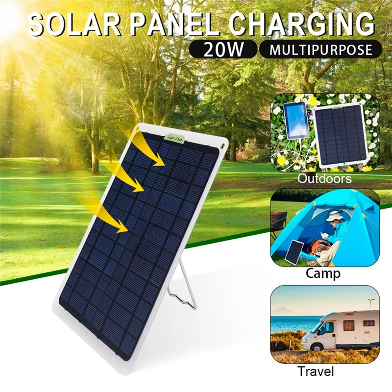 Hot 20W Solar Panel 12V 10A Battery Controller Car Charger Outdoor Battery Supply for Vehicle Battery with OBD Plug