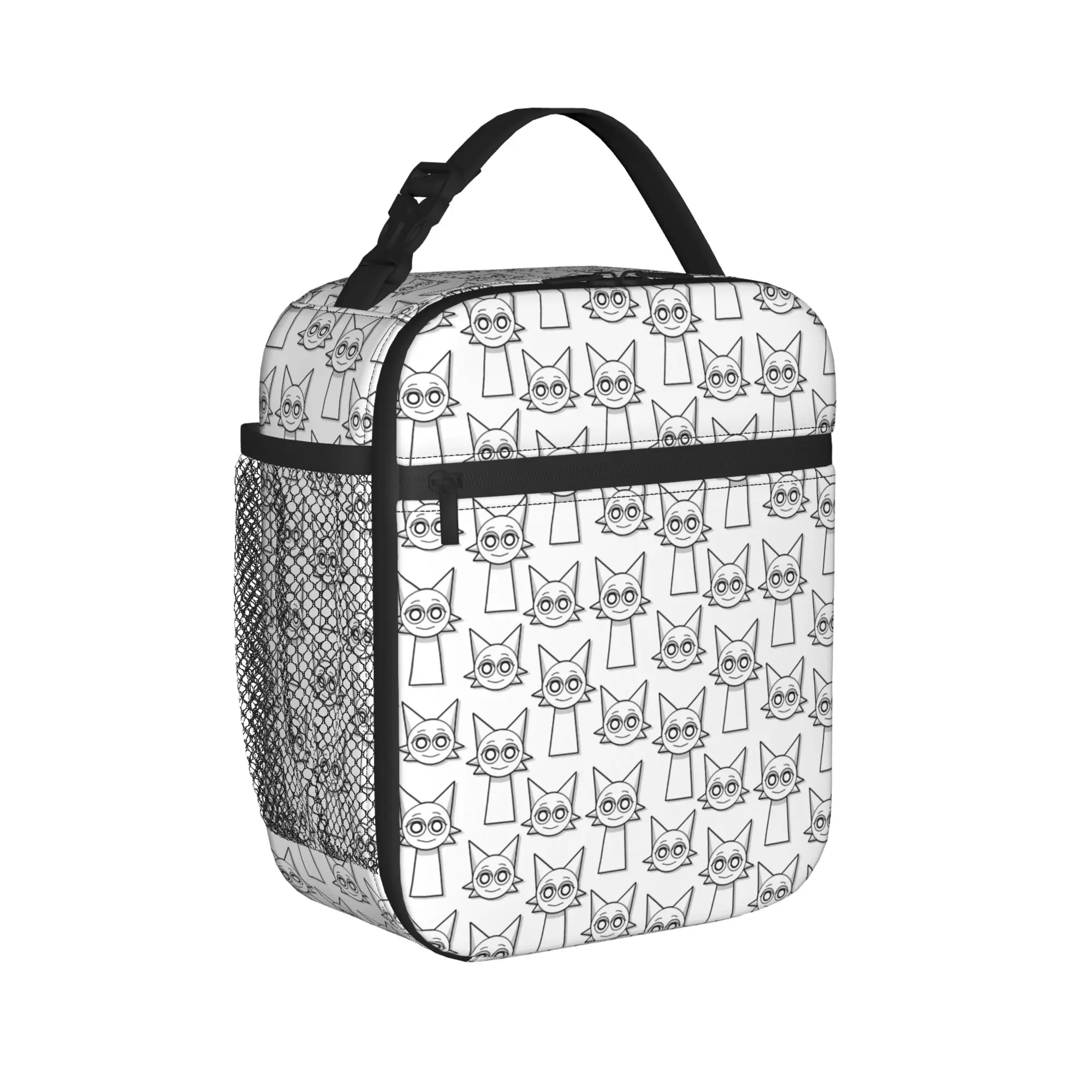 Cartoon Sprunkis Game Thermal Insulated Lunch Bag for School  Portable Food Container Bags Thermal Cooler Lunch Boxes