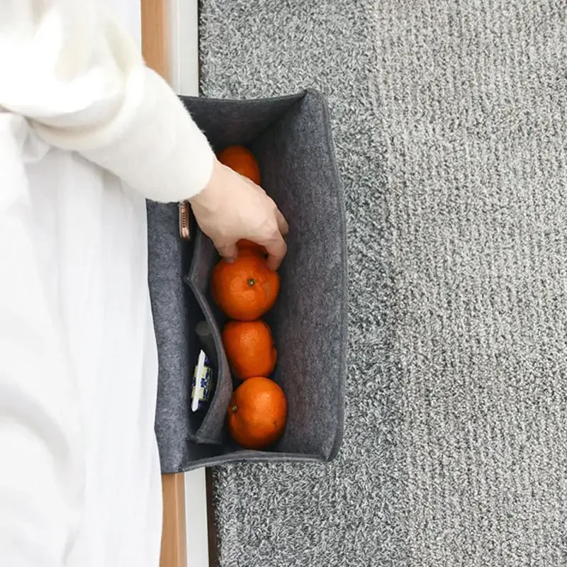 ورأى السرير حقيبة تخزين قابلة للحمل 1 قطعة التخزين المنظم الهاتف كتاب حامل المجلات جيوب الطفل الأنسجة صندوق أريكة تتحول لسرير الحقيبة الجانبية