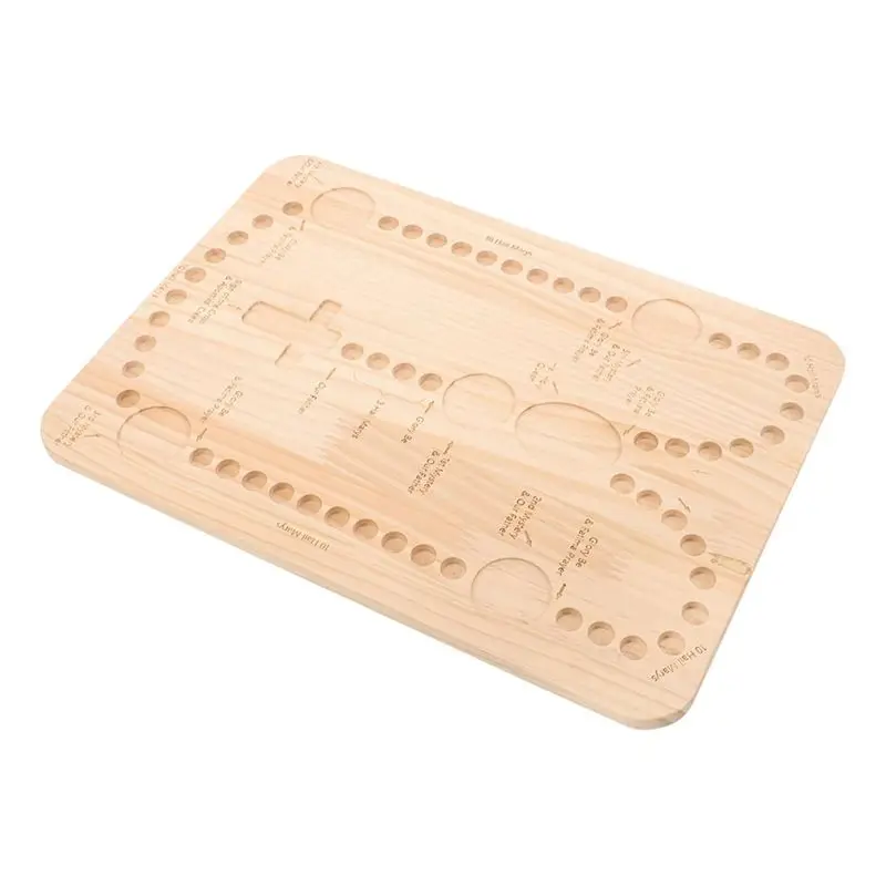 A74E-Wooden Bead Board For Jewelry Making Tools For Necklace Bracelet Design DIY Rosary Helper Tool Tray