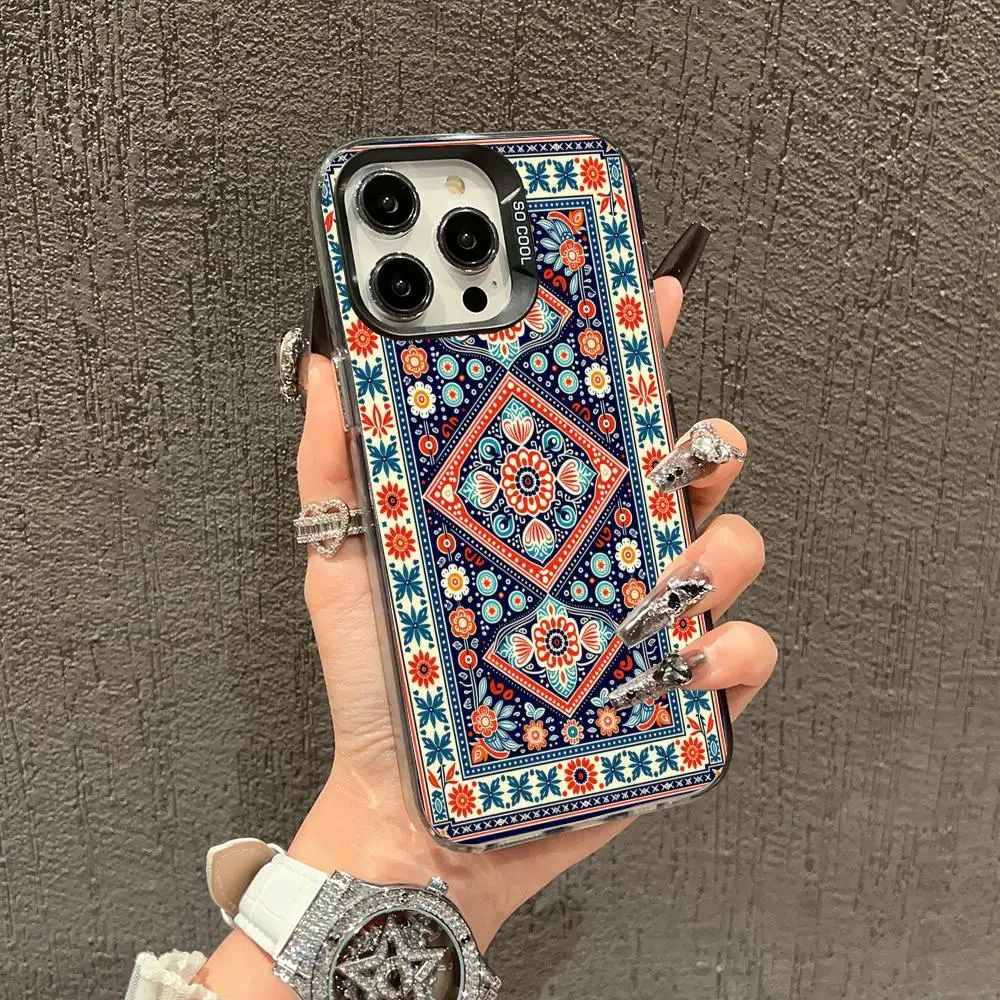 

Persian style case for iPhone17 16 15 14 13 12 11 Pro/ Max/Plus shock-proof rear cover anti-fingerprint