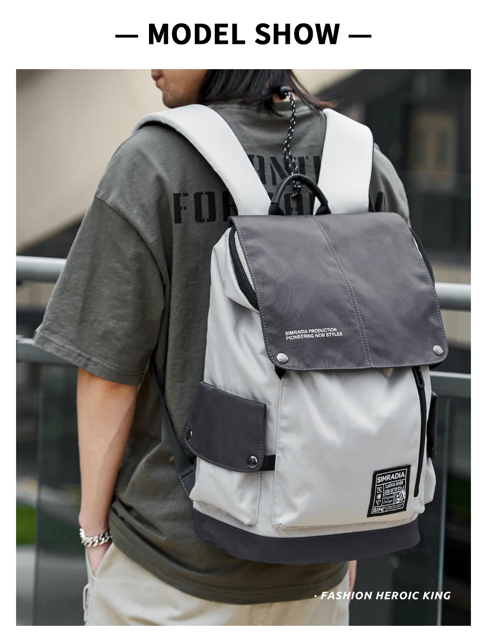 Laptop Backpack For Men Waterproof 2024 Vintage Casual Solid Color Oxford Large Capacity Light Travel Multifunction Knapsack