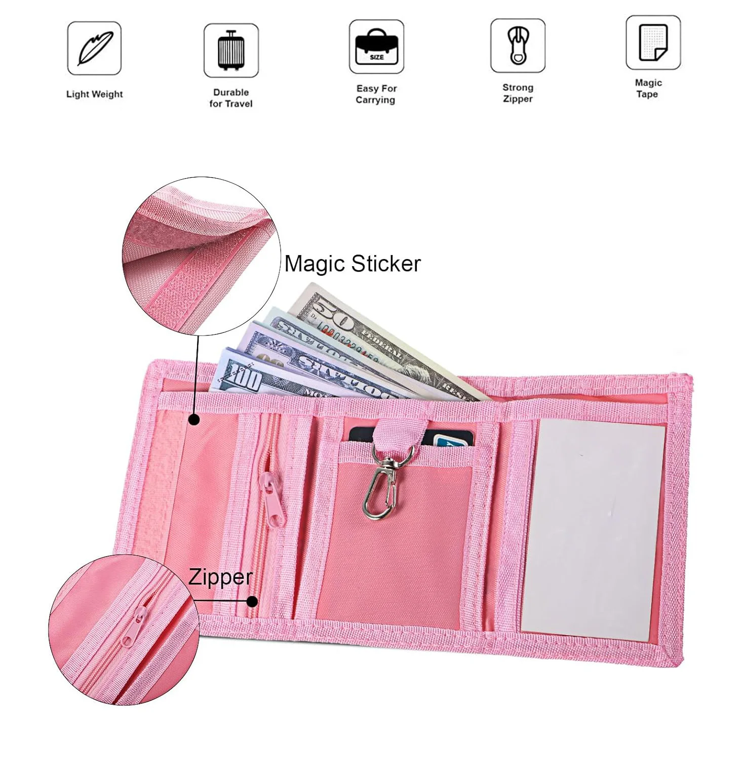 女の子用キャットキッズ財布、小さな若い女の子向け財布、ストラップ付きのかわいい小さな幼児用財布、クリスマスギフト、ピンク