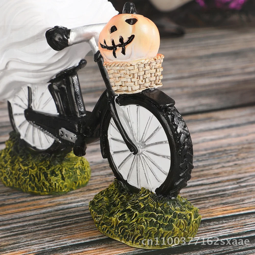 

Ghost Bike Resin Ornament for Halloween Party Decorations Spooky Cycling Ghost Craft Unique Home Decor Standard Packaging