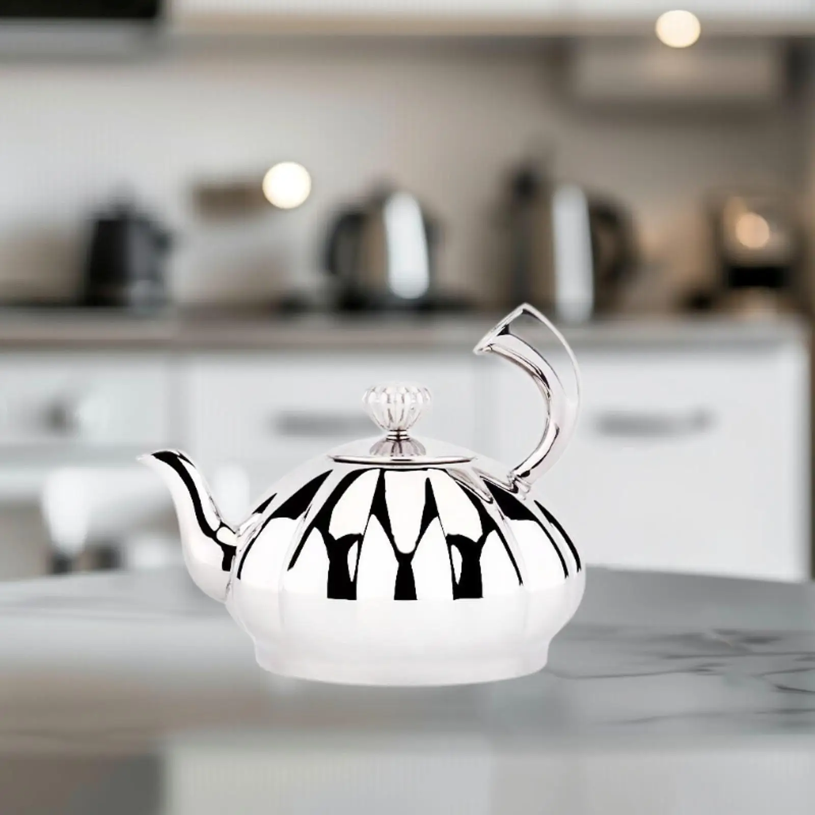 

Tea Brew Pot Water Kettle Easy to Clean Stainless Steel Coffee Kettle Kung Fu Teapot for Household Traveling Restaurant