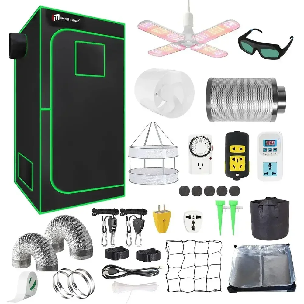 24 x 24 x 55 Indoor Grow Tent System with Reflective Mylar and Full Spectrum LED Light