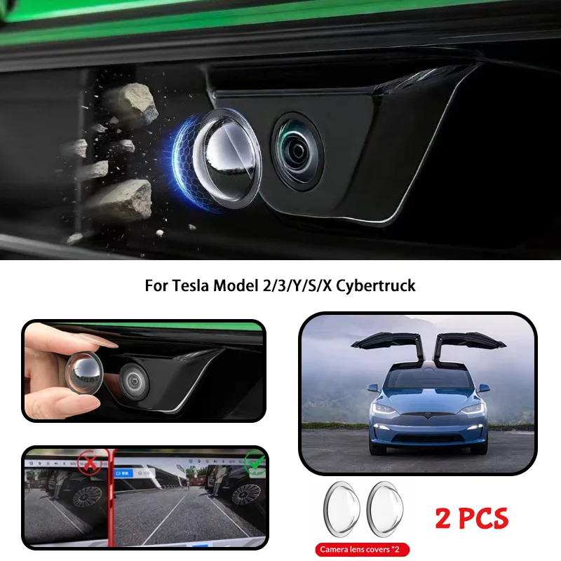 For Tesla Model 2/3/Y/S/X Cybertruck Car camera protective cover lens cover