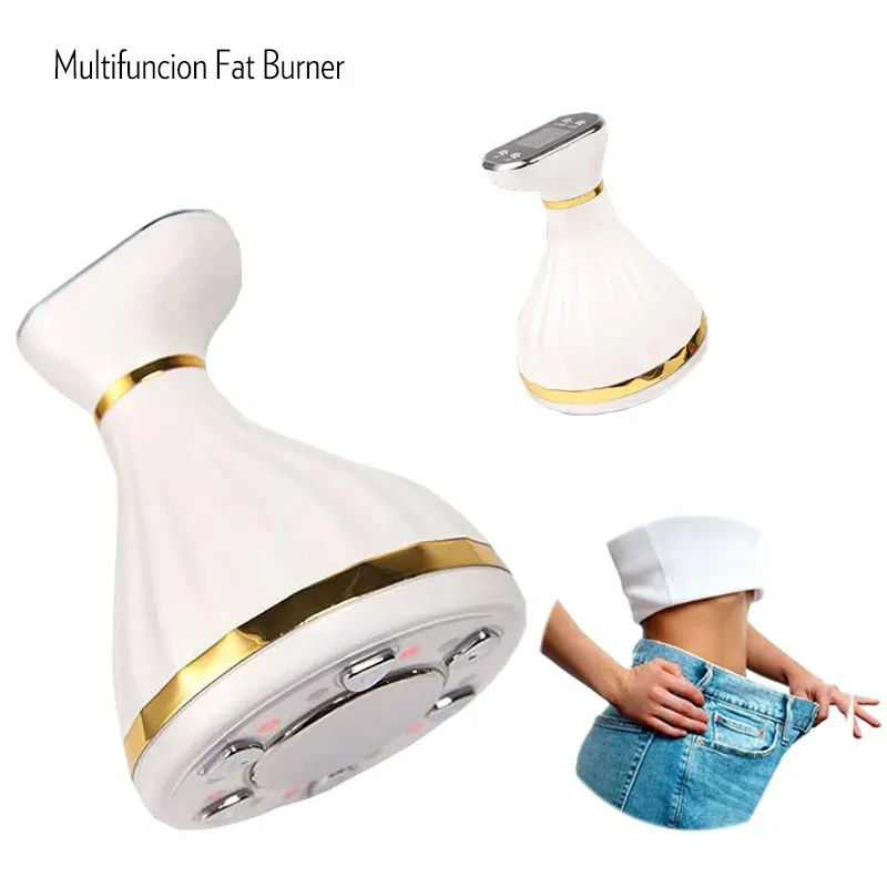 7 in 1 EMS Ultrasonic Massager Slimming RF Fat Burner LED Infrared 1Mhz Ultrasound Cavitation Bar Vibration Weight Loss Machine