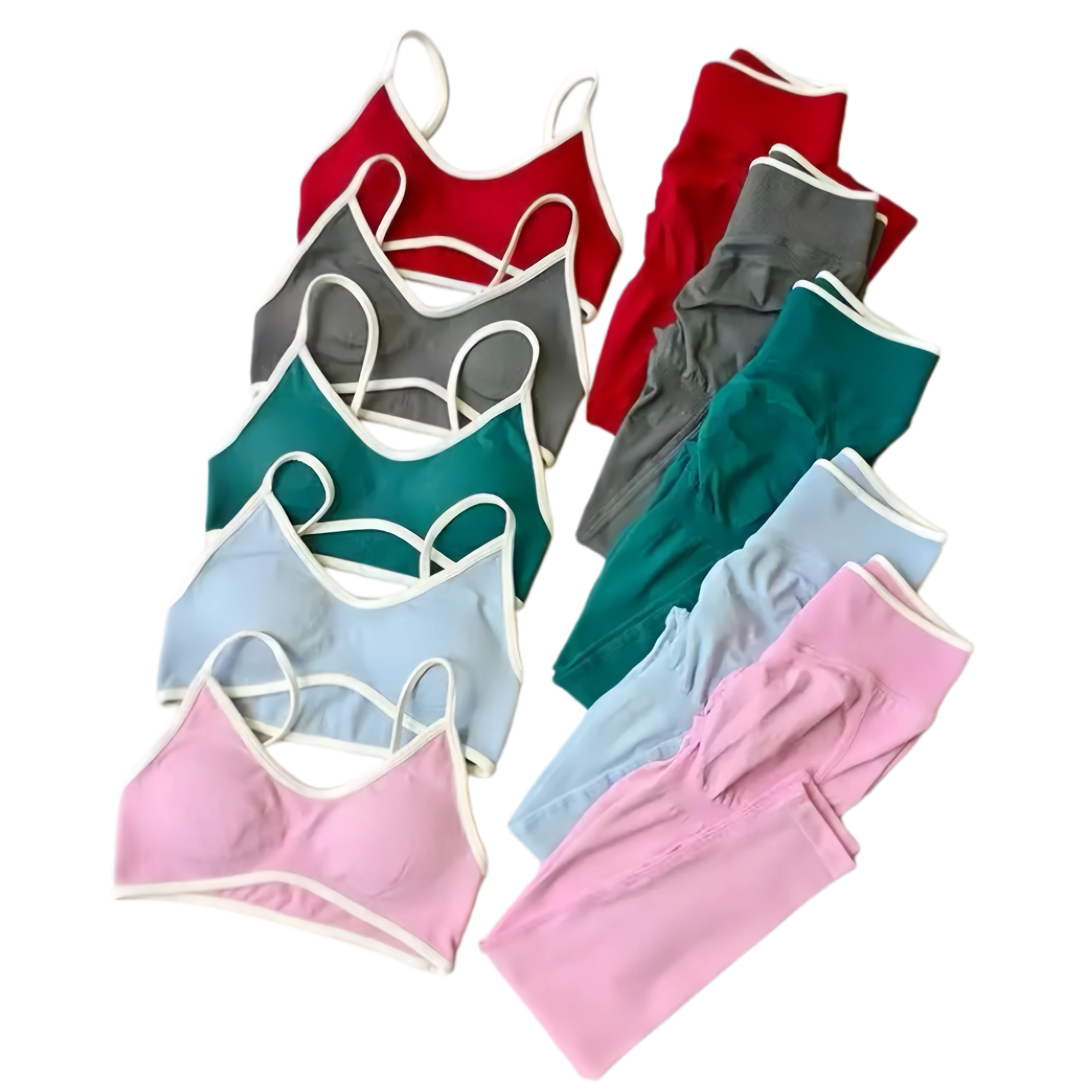 

Contrasting Color Small Suspenders Gather Sports Underwear High Waist Hip Lift Training Fitness Belly Fitness Pants Set