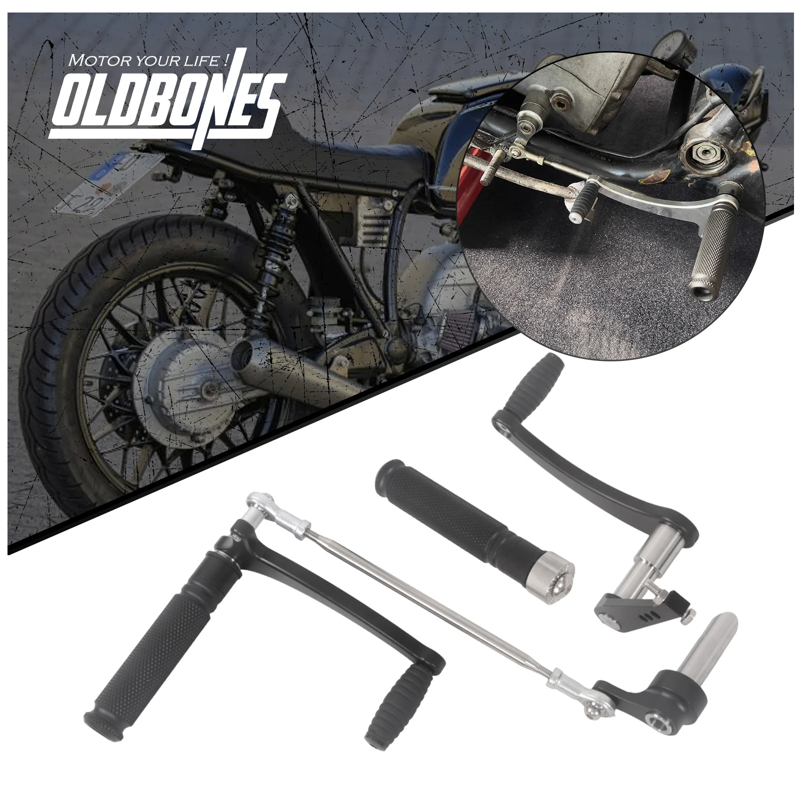 Cafe Racer R Serie For BMW R65 R60 R75 R90 R100 Foot Peg Rest Mount Bracket Vintage Motorcycle Part Footrest Rearset Shift Lever