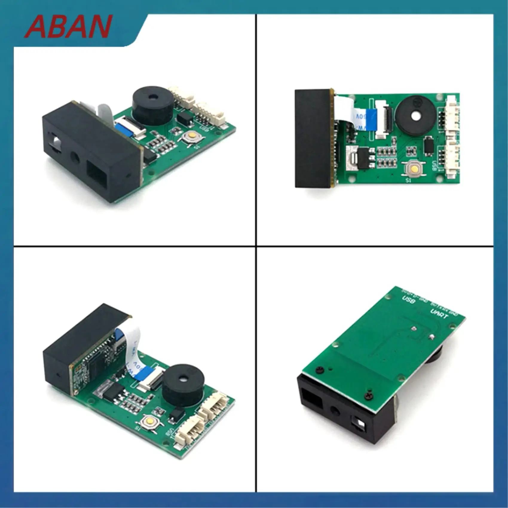 ABAN 2X GM67 1D 2D USB UART Bar Code Qr Code Scanner Module Reader For Android