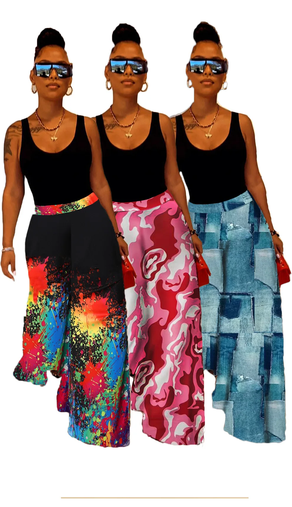 pants women plus size wide leg pants women clothes wide leg pants women plus size High Strecth