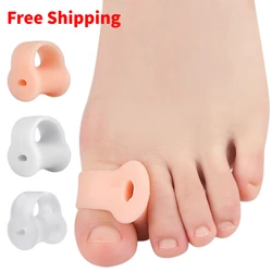 2Pcs=1Pair Silicone Toe Separator Finger Feet Care Finger Protector Orthopedic Bunion Hallux Valgus Corrector Pedicure Spacer