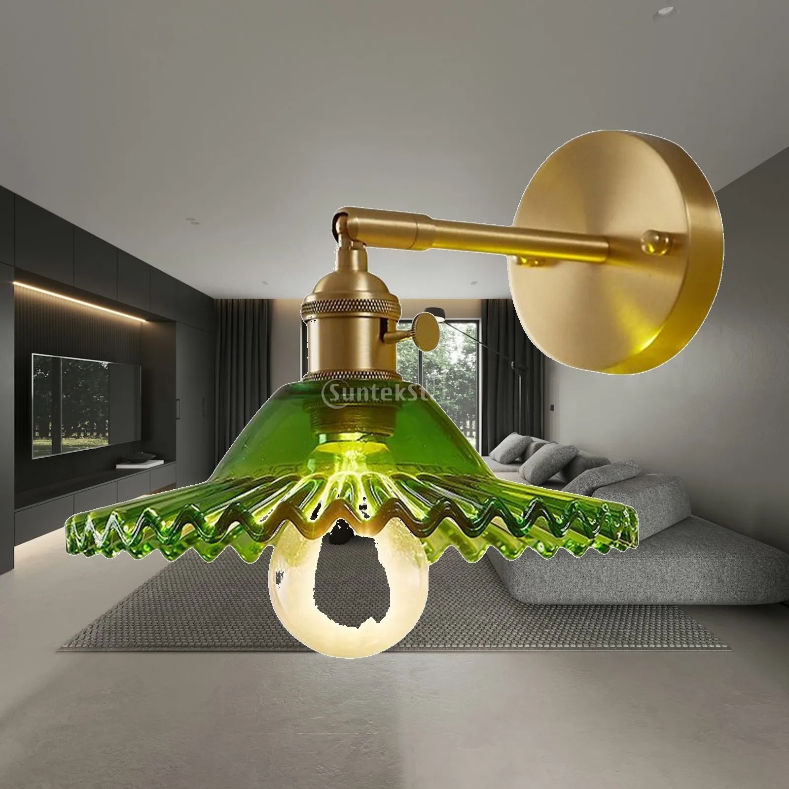Glass Nordic Wall Lamp Beside Bedroom Bathroom Mirror Light, Modern Wall Sconce Lighting