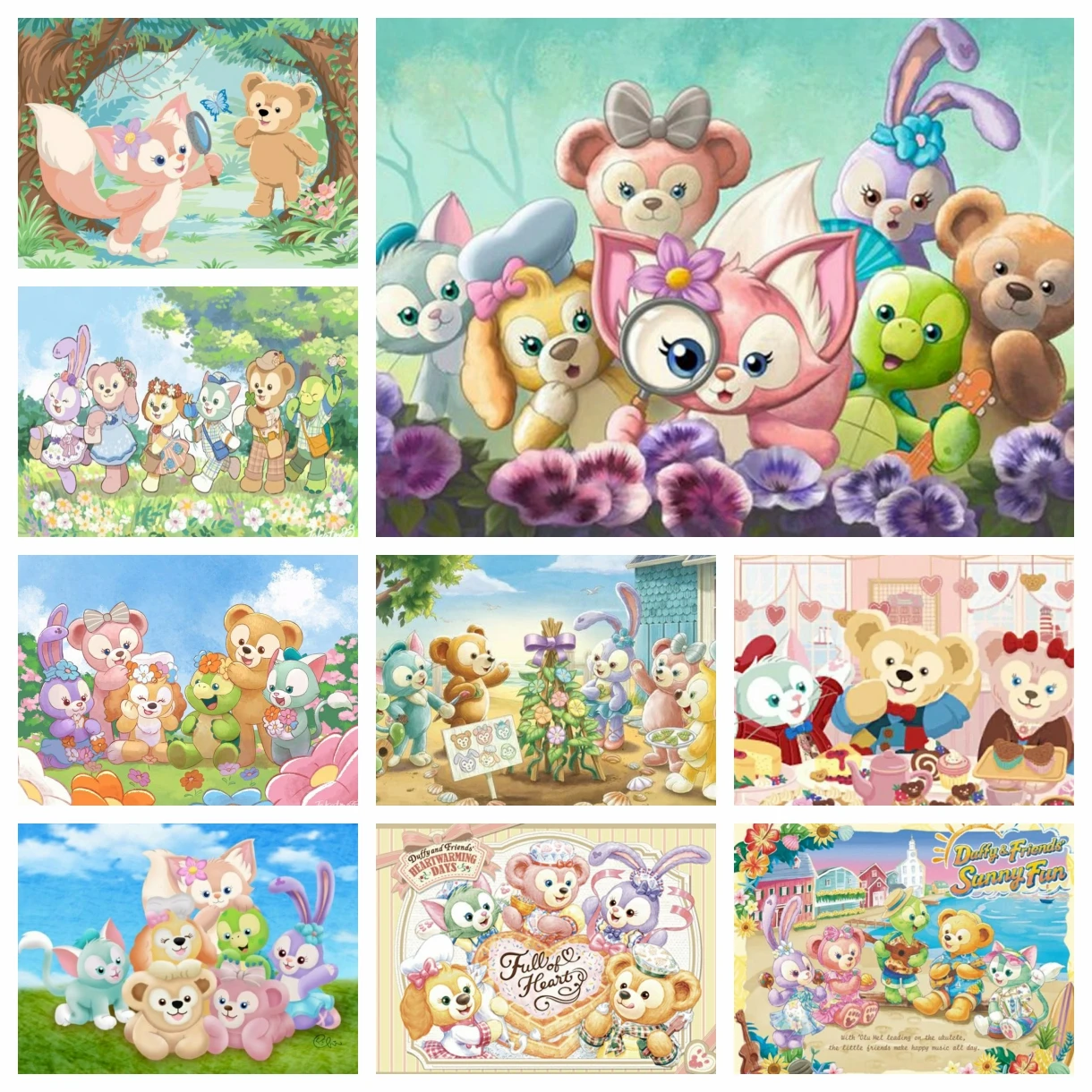 Disney DIY Diamond Painting Duffy And His Friends Rhinestones For Mosaic LinaBell Full Embroidery Kits Home Decor Gift