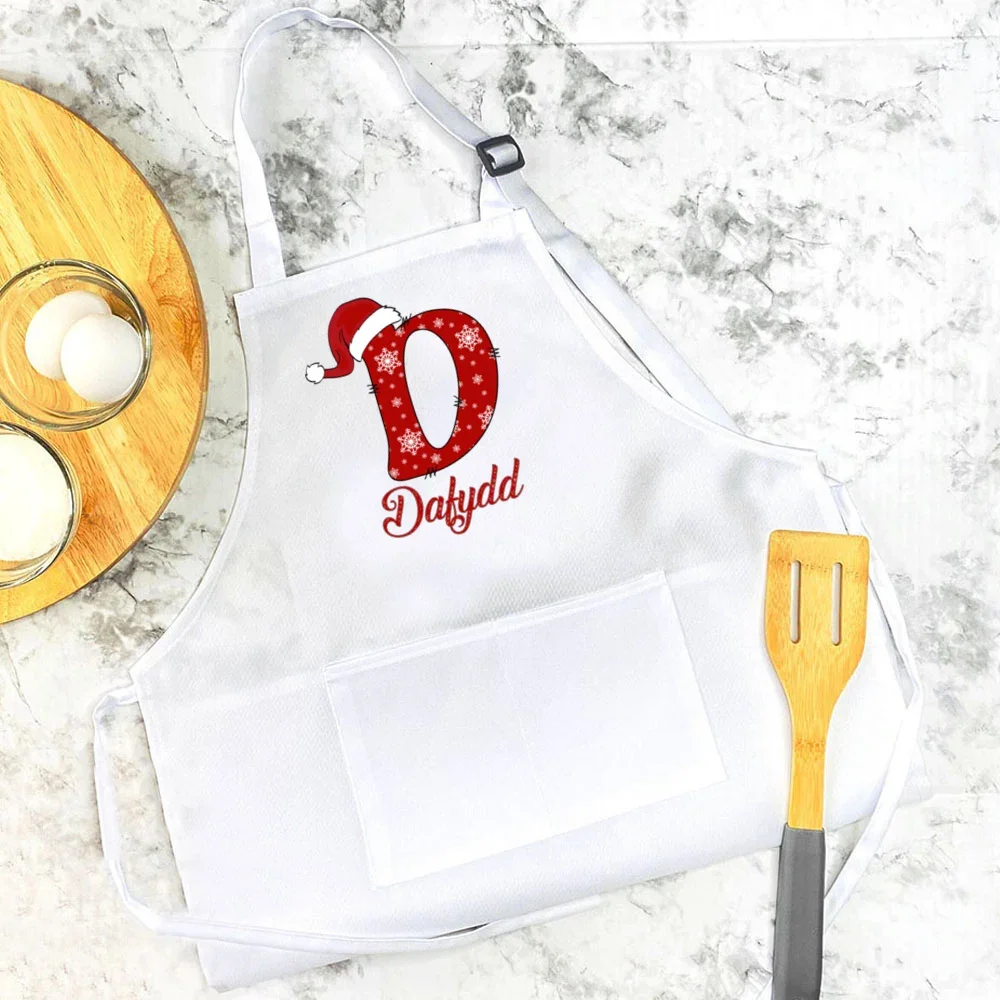 Personalized Apron for Kids Initial and Name Custom Toddler Apron for Girls and Boy Cooking Baking Kitchen Apron