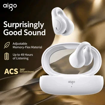 AIGO TJ170 Open-Ear Clip-On Wireless Bluetooth Earbuds for Sports Music and Calls For Gifts