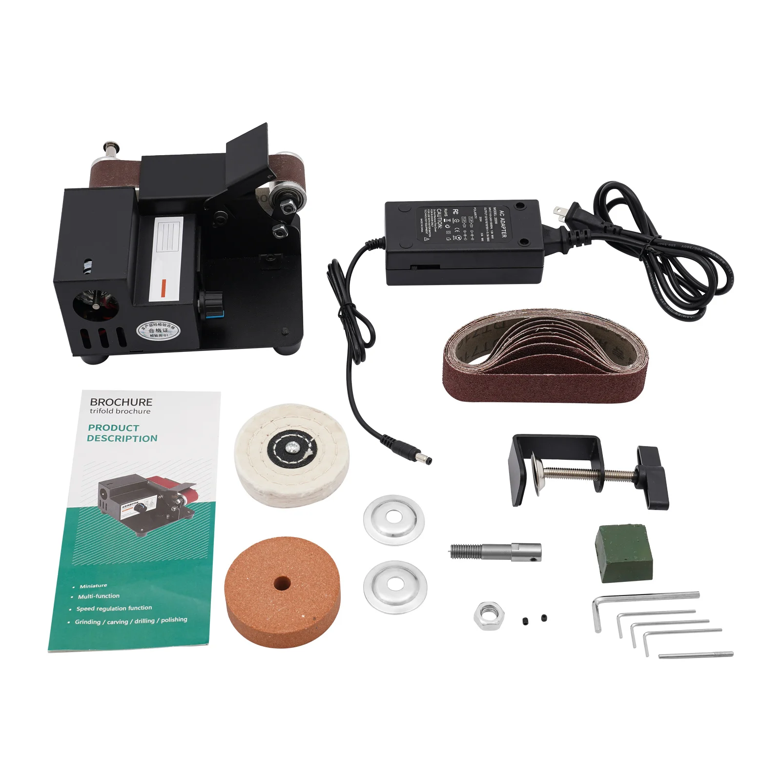 Mini Belt Sander, Infinitely Adjustable Speed Mini Belt Sander, Desktop Belt Sander