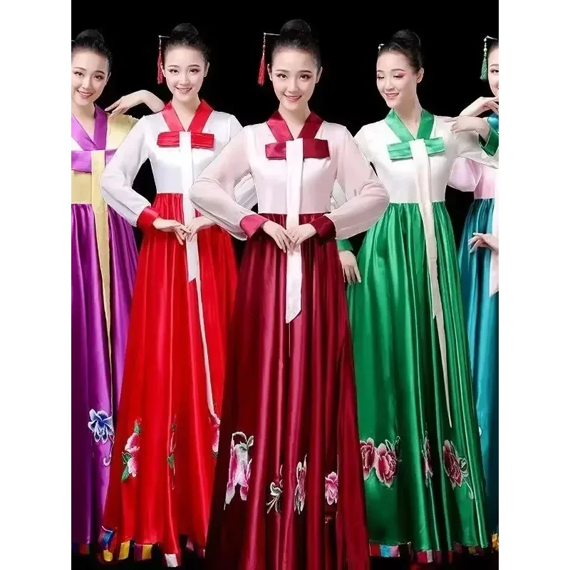 

Vestido tradicional coreano para mujer, traje de baile para actuación en escenario, Multicolor, elegante Hanbok